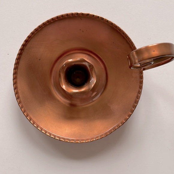 VTG Gregorian Copper Chamberstick - Picture 2 of 4